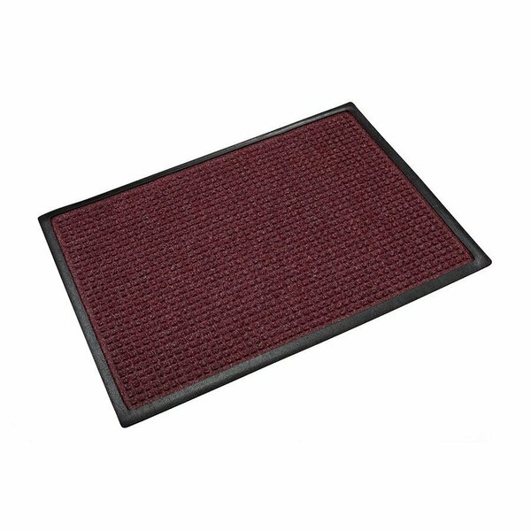 Crown Matting Technologies Super-Soaker Rubber-Border 4'x6' Burgundy Scraper/Wiper Mat SS R046BU